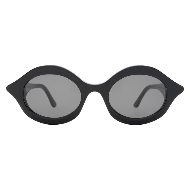 Willow Sunglasses front view in Black with Grey
