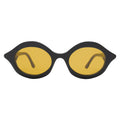 Front view of Willow Sunglasses in Black/Honey See Through