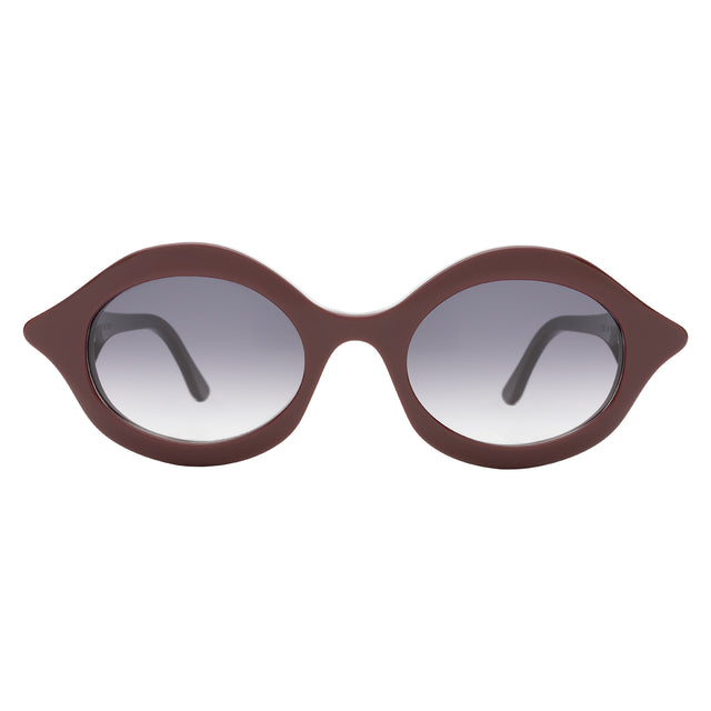 Willow Sunglasses front view in Bordeaux with Grey Gradient