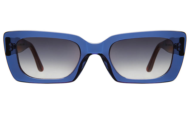 Wilson Sunglasses in Cobalt/Red Havana with Grey Flat Gradient