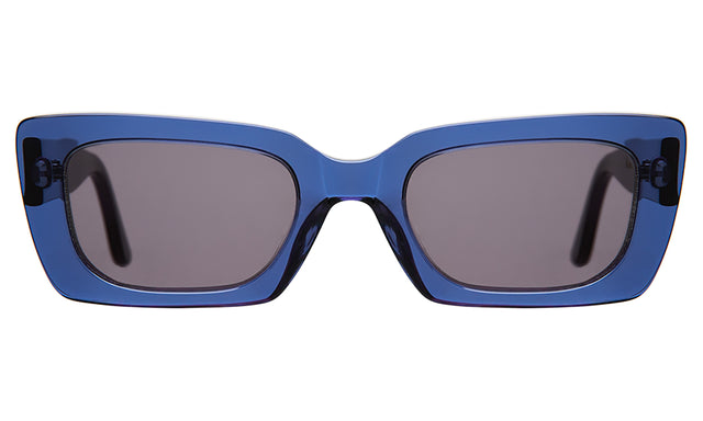 nk x illesteva Wilson Sunglasses in Cobalt/Black with Grey Flat