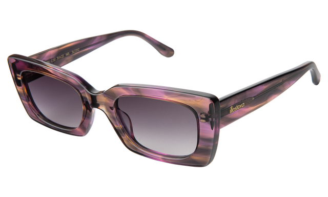 Wilson Sunglasses Side Profile in Purple Aurora / Grey Flat Gradient