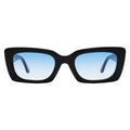 Front view of Wilson Sunglasses in Black/Blue Flat Gradient See Through