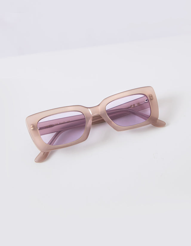 Wilson Sunglasses in Thistle with custom pink lenses