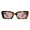 Front view of Wilson Sunglasses in Tortoise/Dusty Pink Flat See Through
