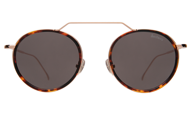 Wynwood Ace Sunglasses in Star Tortoise/Rose Gold with Grey Flat