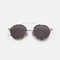Front view of Wynwood Ace Sunglasses in Tortoise/Silver/Grey Flat