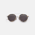 Front view of Wynwood Ace Sunglasses in Tortoise/Silver/Grey Flat