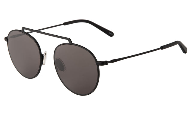 Allapattah Sunglasses side view in Matte Black Grey Flat