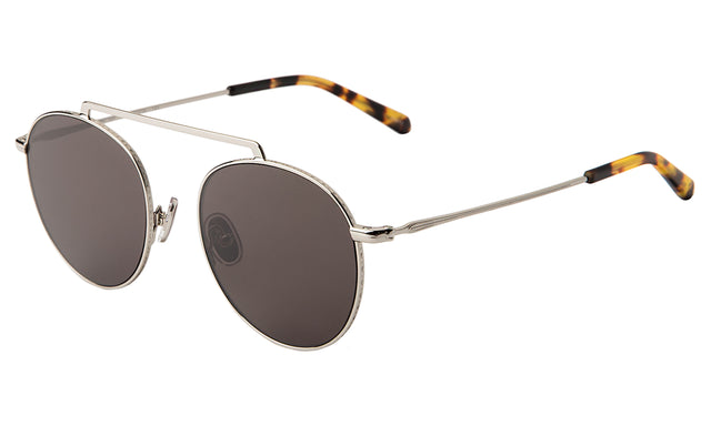 Allapattah Sunglasses side view in Silver Grey Flat