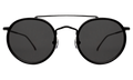 Front view of Allen Ace Sunglasses in Matte Black/Grey Flat