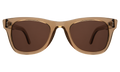 Front view of Austin Sunglasses in Brown/Brown Flat