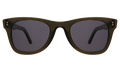 Front view of Austin Sunglasses in Green/Grey Flat