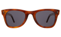 Front view of Austin Sunglasses in Red Havana/Grey Flat