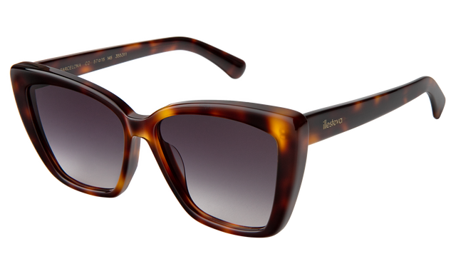Barcelona Sunglasses Side Profile in Havana / Grey Flat Gradient