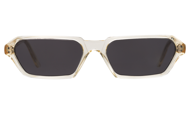 Baxter Sunglasses front view in Champagne with Grey