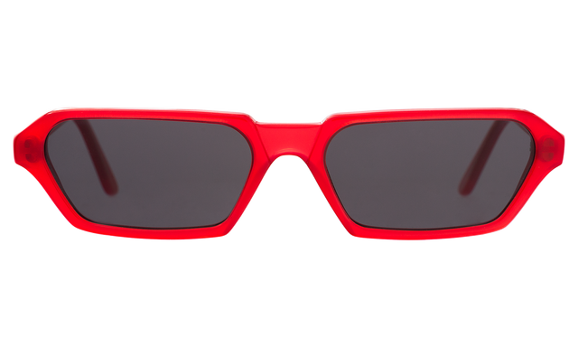 Baxter Sunglasses front view in Red with Grey