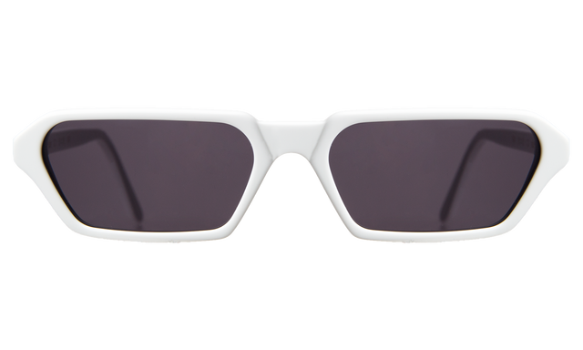 Baxter Sunglasses front view in White with Grey