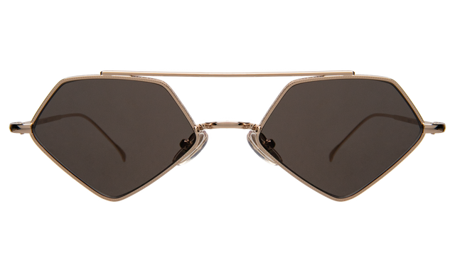 Bayley Sunglasses in Gold with Grey Flat