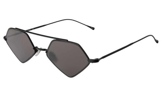 Bayley Sunglasses Side Profile in Matte Black / Grey Flat