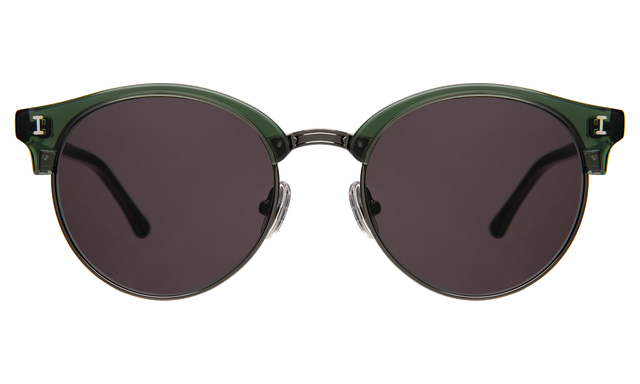 Benson Sunglasses in Pine/Gunmetal with Grey