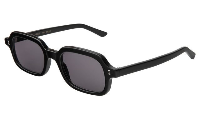 Berlin Sunglasses Side Profile in Black / Grey