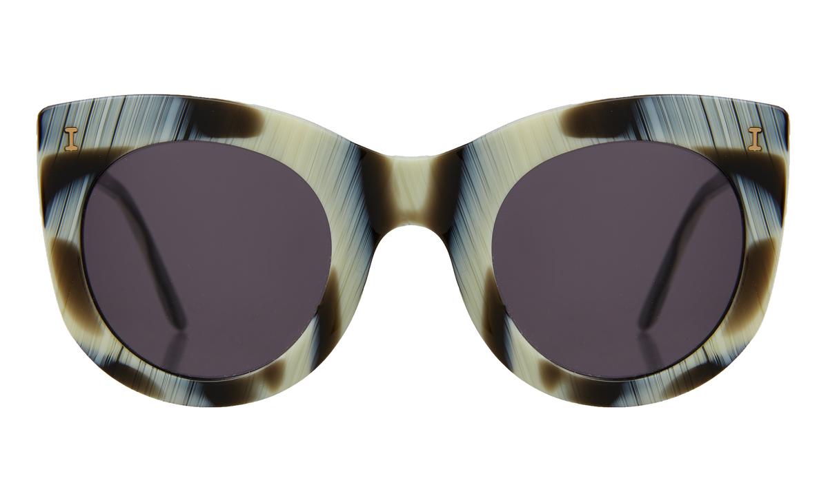 Boca Sunglasses in Horn with Grey lenses, front view