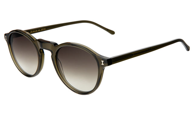 Capri Sunglasses Side Profile in Green / Olive Gradient
