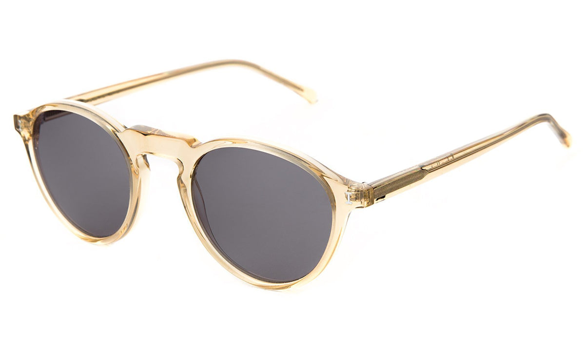 Capri Sunglasses in Citrine with Grey lenses, side view