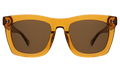 Front view of Charleston Sunglasses in Cider/Brown Flat