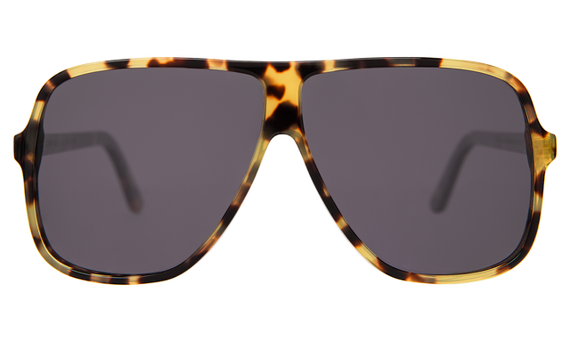 Connecticut Sunglasses front view in Tortoise with Grey