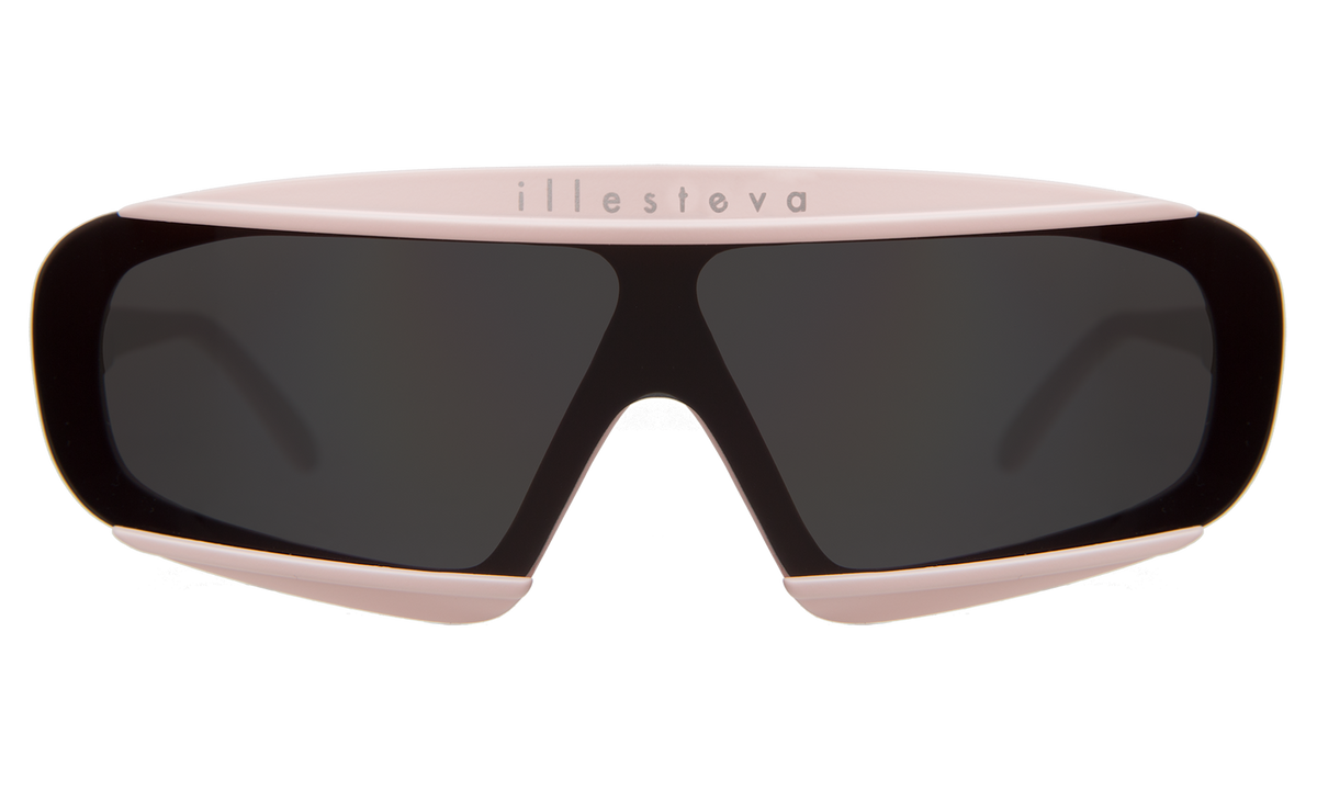 Courchevel Sunglasses in Matte Blush with Grey lenses, front view