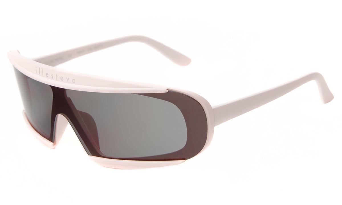 Courchevel Sunglasses in Matte Blush with Grey lenses, side view