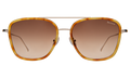 Front view of Delos Ace Sunglasses in Amber/Gold/Brown Flat Gradient