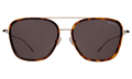 Front view of Delos Ace Sunglasses in Havana/Gold/Grey Flat