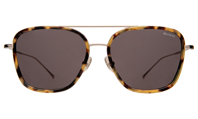 Delos Ace Sunglasses in Tortoise/Gold with Grey Flat