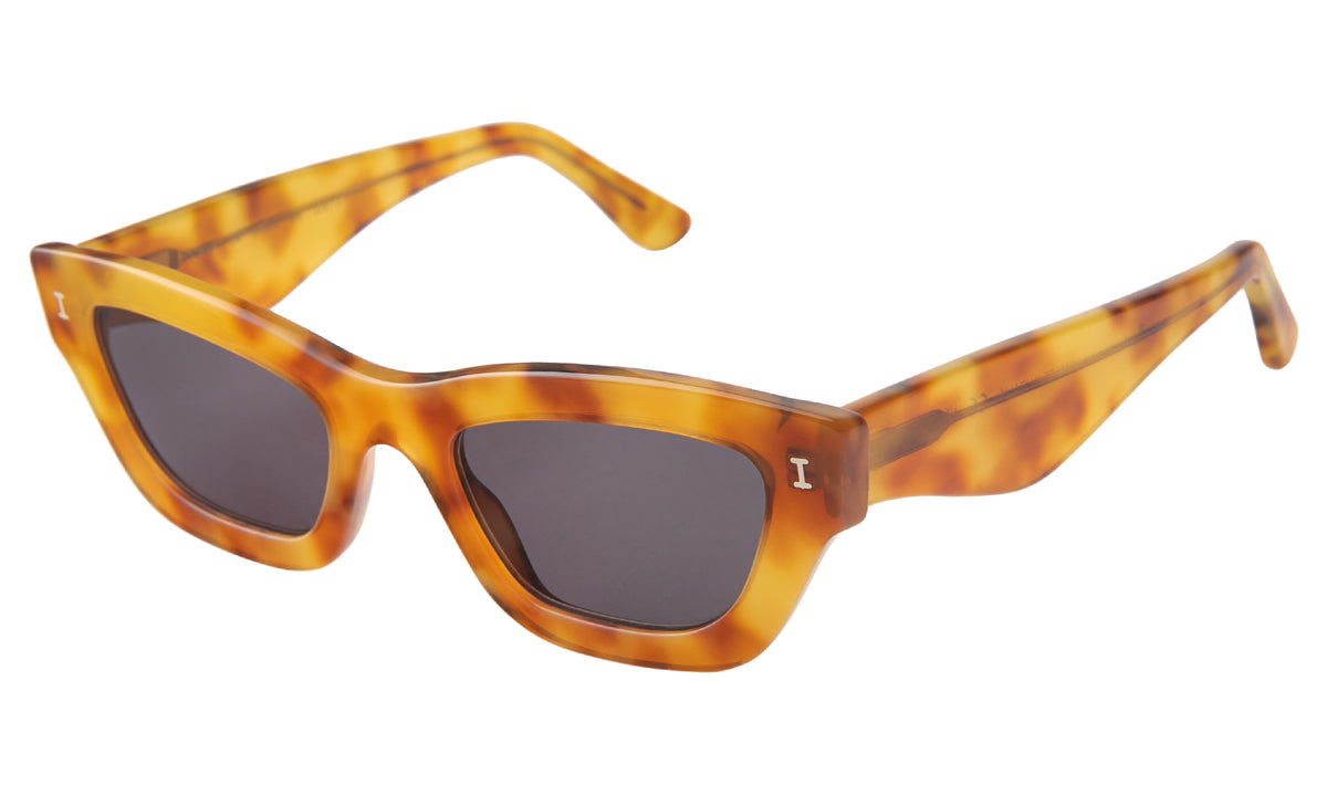 Donna Sunglasses in Amber with Grey lenses, side view