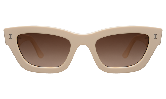 Donna Sunglasses in Cream with Brown Gradient