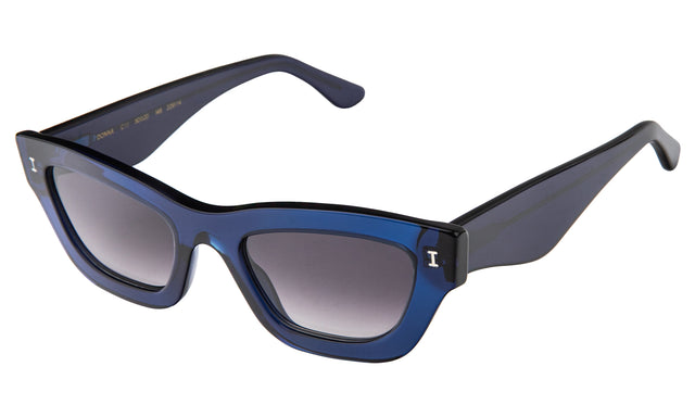 Donna Sunglasses Side Profile in Navy / Grey Gradient