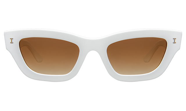Donna Sunglasses in White with Brown Gradient