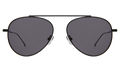 Front view of Dorchester Sunglasses in Black/Grey Flat