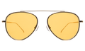 Front view of Dorchester Sunglasses in Gold/Honey Flat See Through