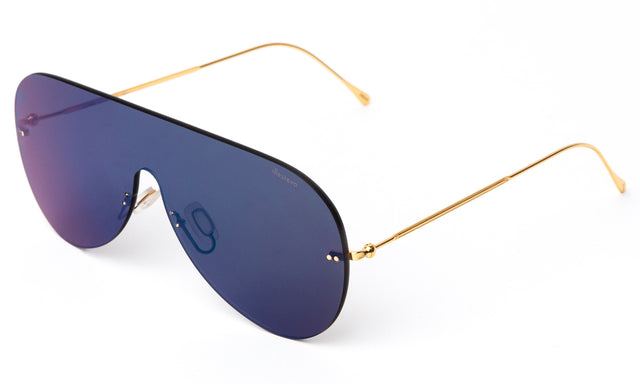 Douglas Mask Sunglasses Side Profile in Midnight Blue / Midnight Blue