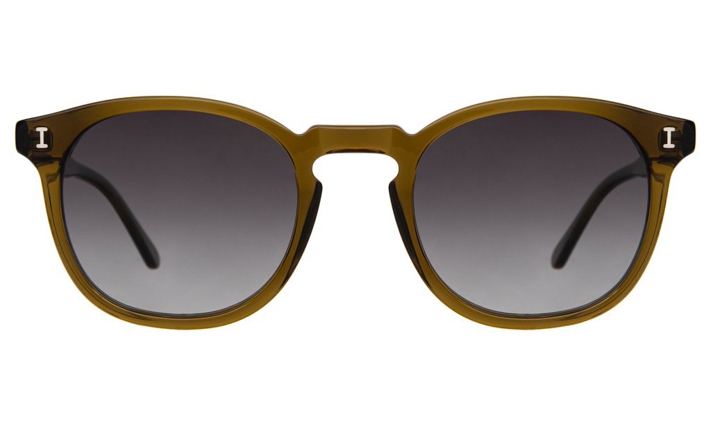 Illesteva Eldridge 48 Sunglasses in Tortoise/Grey Flat Illesteva Eldridge Citrine With Grey Flat Gradient main image 3