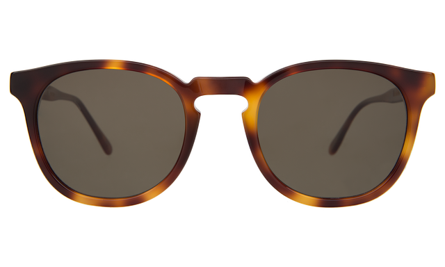 Eldridge Sunglasses in Havana with Dark Olive Flat
