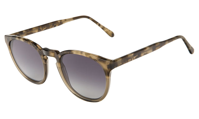 Eldridge Sunglasses Side Profile in Kale / Grey Flat Gradient