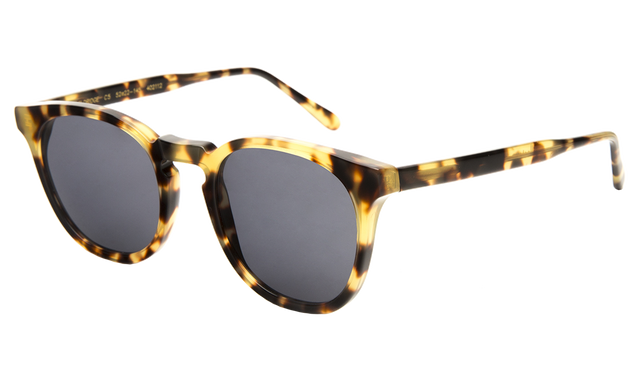  Eldridge Sunglasses Side Profile in Tortoise Grey Flat