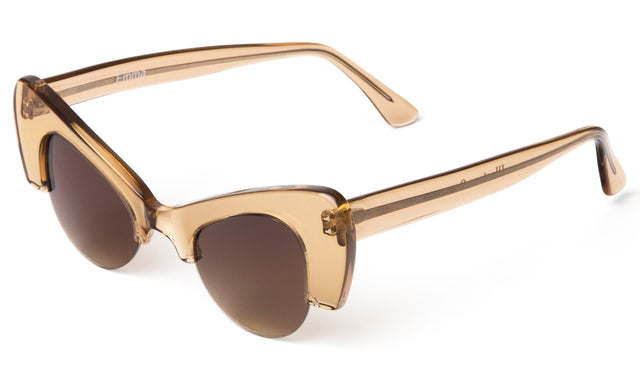 Emma Sunglasses side view in Brown / Brown