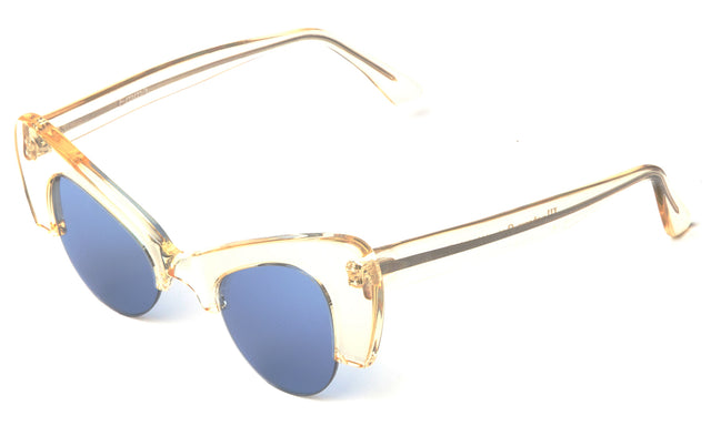 Emma Sunglasses side view in Champagne / Blue