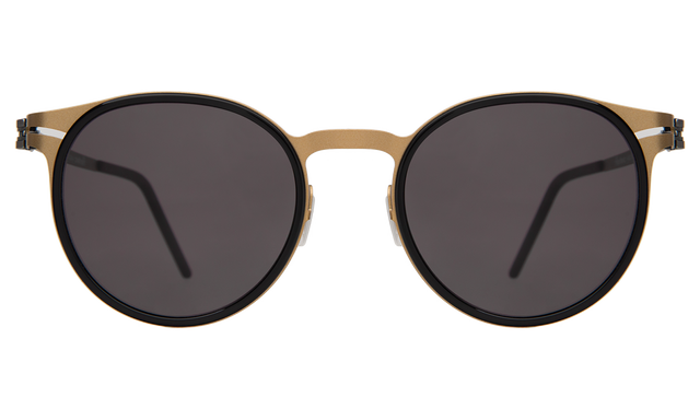 Great Jones Titanium Sunglasses in Black/Matte Gold Grey